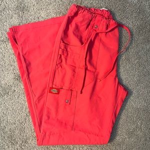 Pink Dickie Xtreme Stretch Flare Scrub Pants